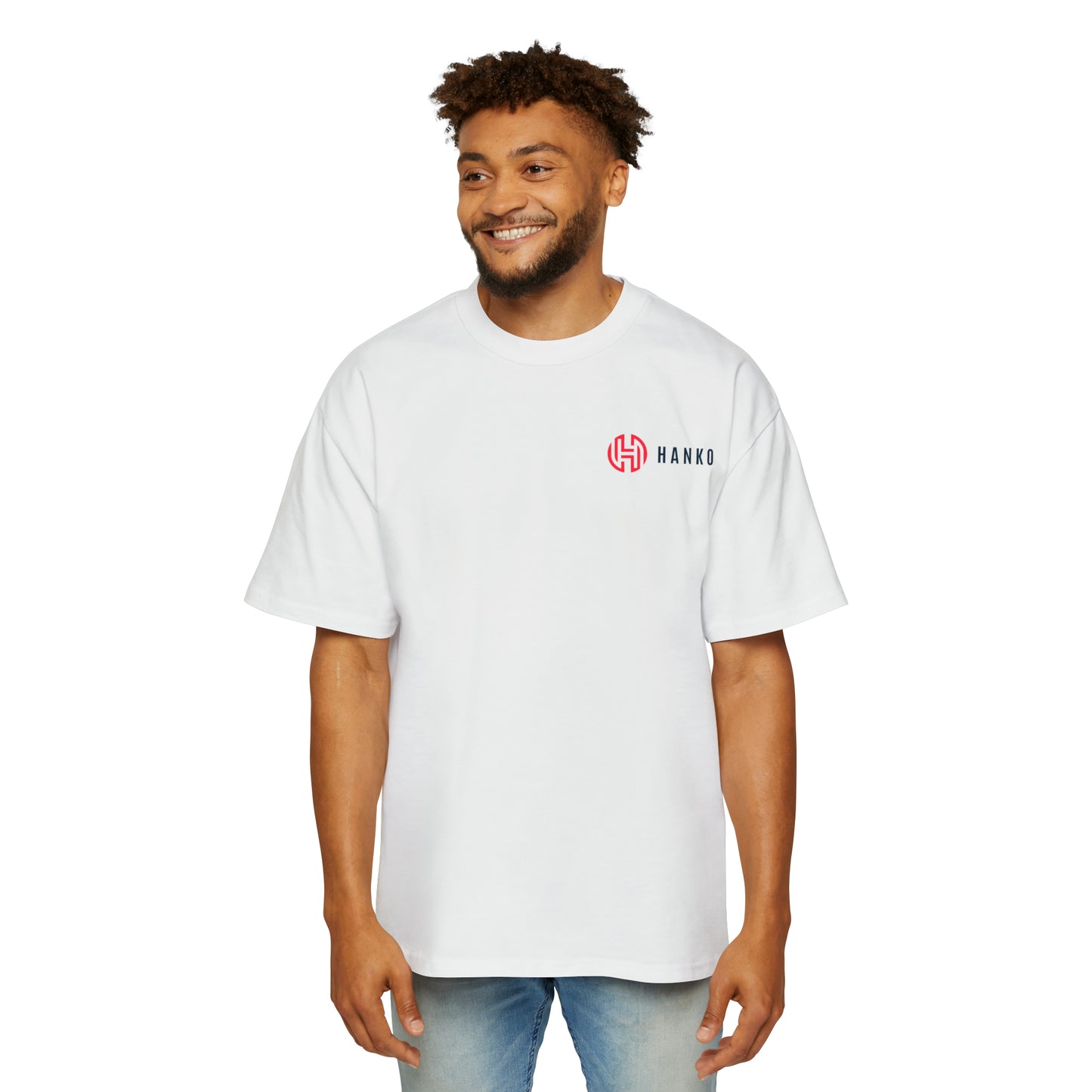 Men's Heavy Oversized Tee (White)