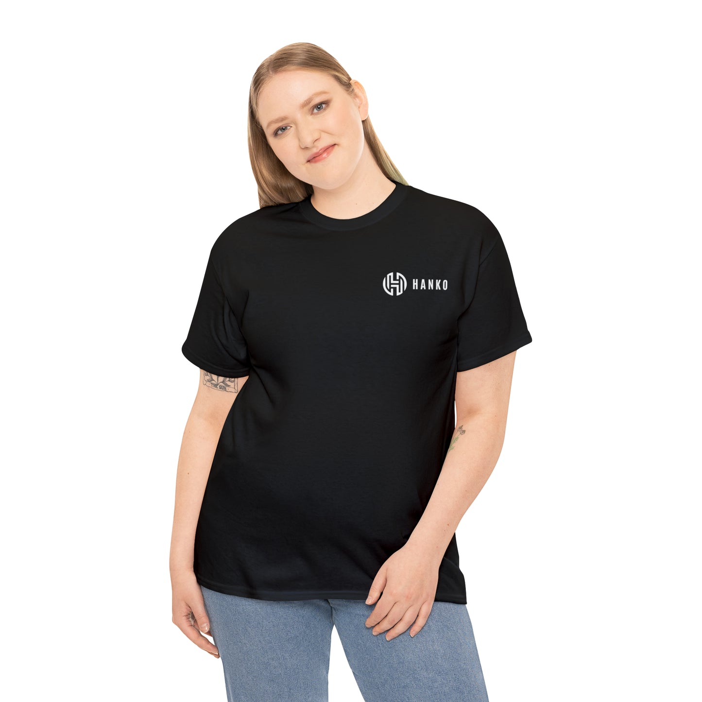 Hanko Unisex Heavy Cotton Tee - Black