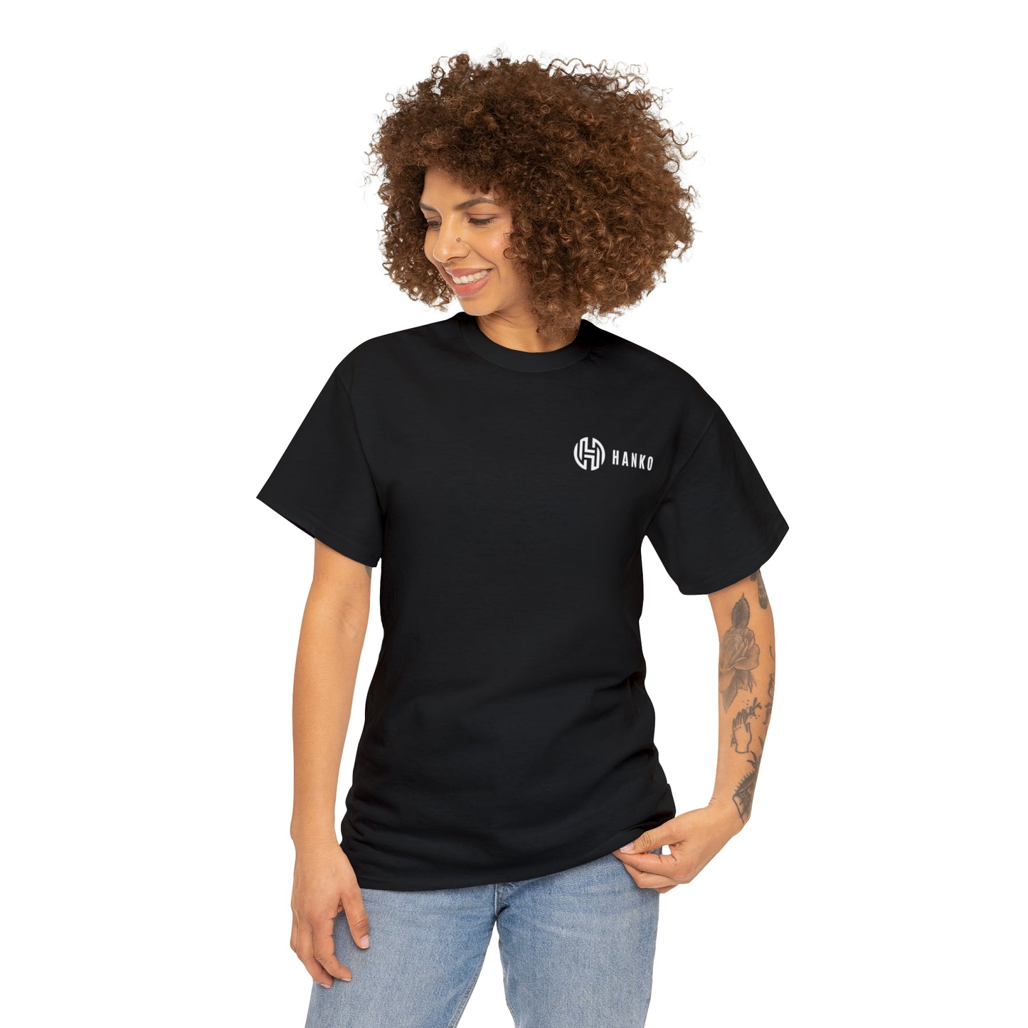 Hanko Unisex Heavy Cotton Tee - Black
