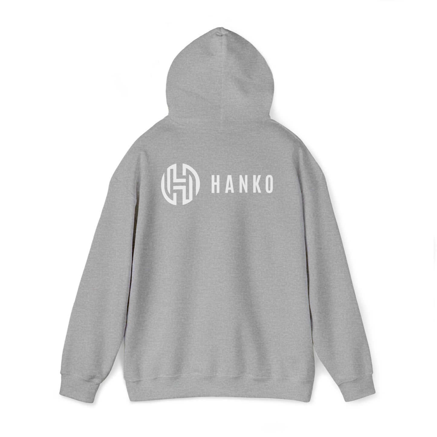 Hanko Unisex Heavy Hooded Sweatshirt (Grey)